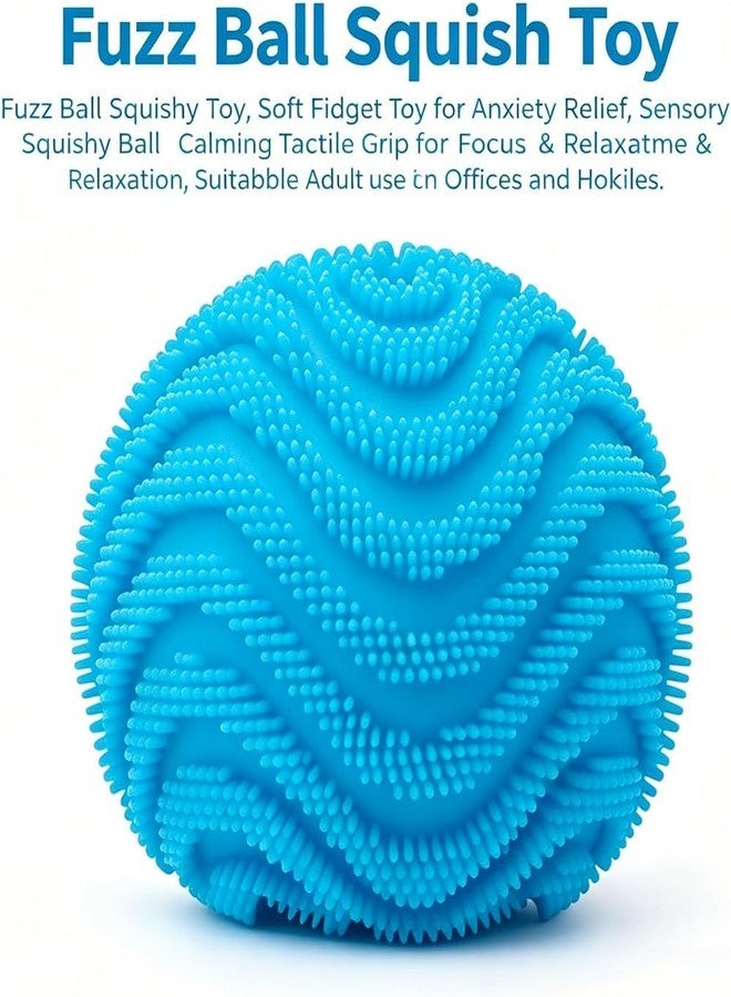 Ylahdent Fuzz Ball Squishy Stress Ball Toy, Squishy Fidg Squishy Fidget Toys Stress for Adults, Soft Fidget Toy Sensory Squishy Ball Calming Tactile Grip for Focus & Relaxation (Pink) - Image 5