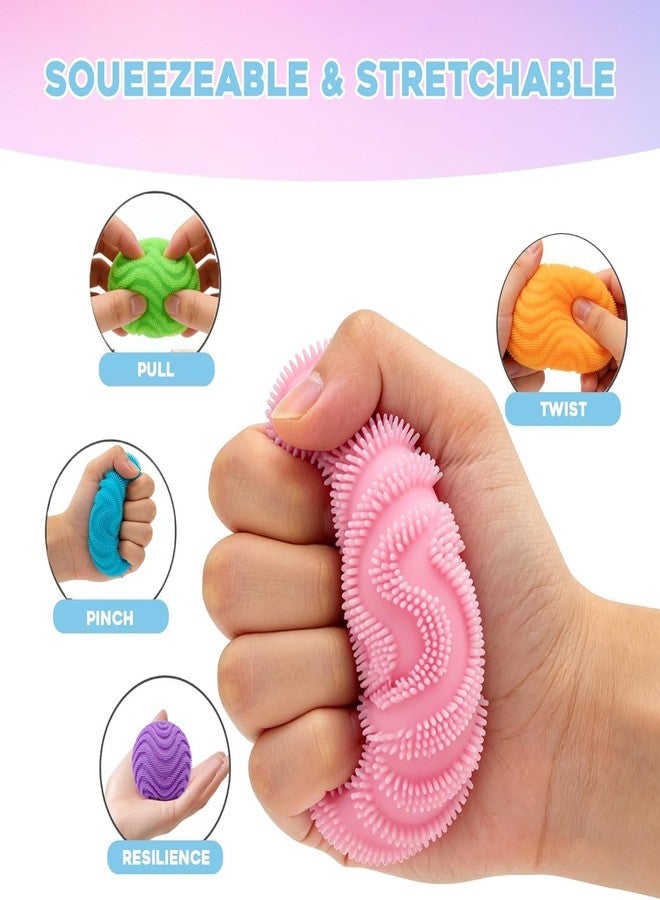 Ylahdent Fuzz Ball Squishy Stress Ball Toy, Squishy Fidg Squishy Fidget Toys Stress for Adults, Soft Fidget Toy Sensory Squishy Ball Calming Tactile Grip for Focus & Relaxation (Pink) - Image 4