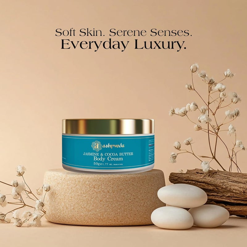 Ashpveda Jasmine Cocoa Butter Day Cream UVAUVB Sun Protector Chemical Free Sun Protector Body Cream 200 gm - Image 2