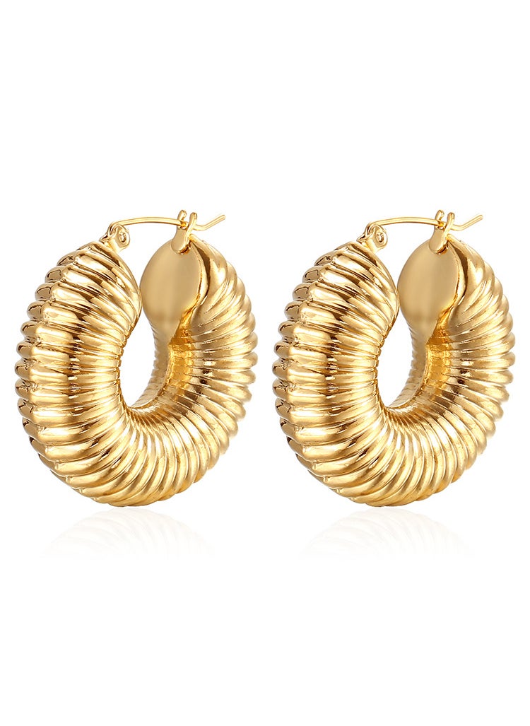 18K Gold-Tone Twisted Stainless Steel Hollow Earrings10*30 Caterpillar Golden MS-005 10*30 Caterpillar Golden MS-005 - pzsku/ZF063D03AC71CF8081CB4Z/45/_/1725160284/a1de1f8e-e4f3-4a8c-b465-f162590741cd