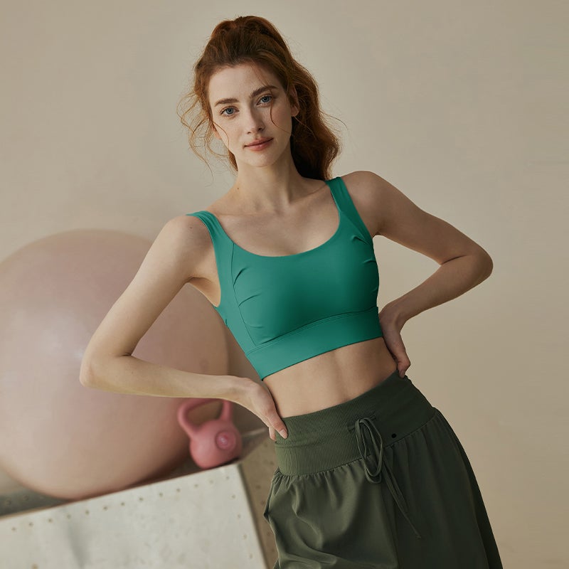 Nylon Sports Bra for Women – Shockproof Running and Yoga Vest with Chest Pad - Image 1