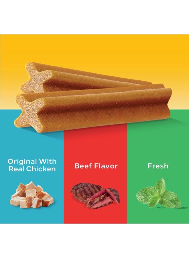 PEDIGREE DENTASTIX Large Dog Dental Care Treats Original, Beef & Fresh Variety Pack, 2.76 lb.Pack (51 Treats) - Image 4