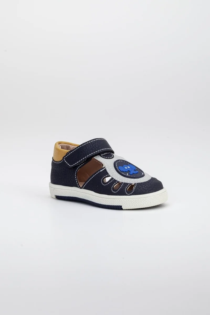 Dilimler Ayakkabı Slices Shoes Şirinbebe Side Open Velcro Yellow Boys Ilkadım Baby Shoes