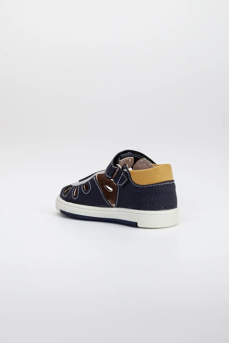 Dilimler Ayakkabı Slices Shoes Şirinbebe Side Open Velcro Yellow Boys Ilkadım Baby Shoes