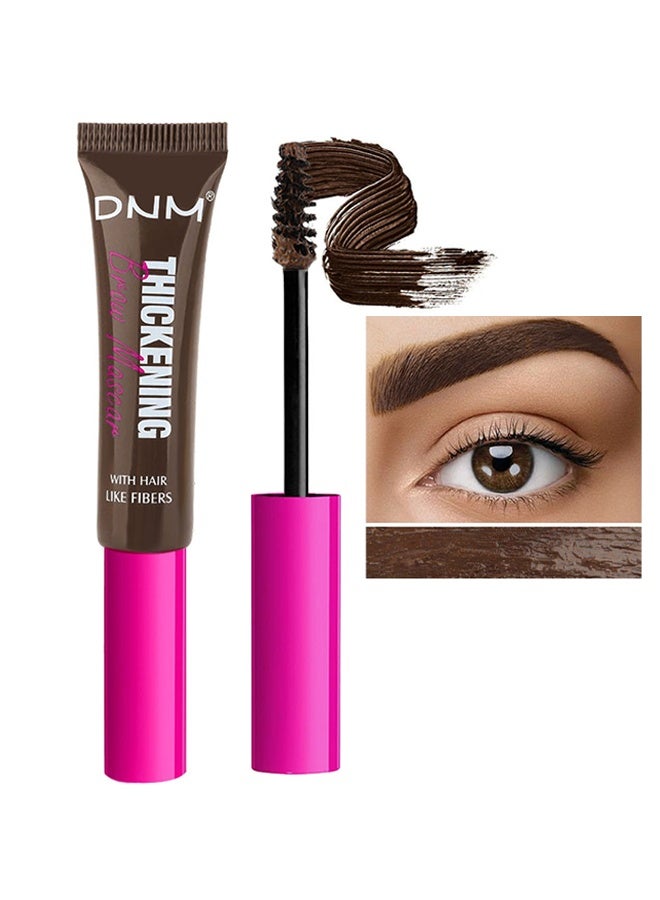 دي ان ام ماسكارا تكثيف الحواجب، تشكيل سريع للحواجب، مقاوم للماء وغير قابل للتسرب، فرشاة لملء الحواجب وتغطية الشعر الرمادي، خالٍ من التجارب على الحيوانات (إسبريسو) - Image 1