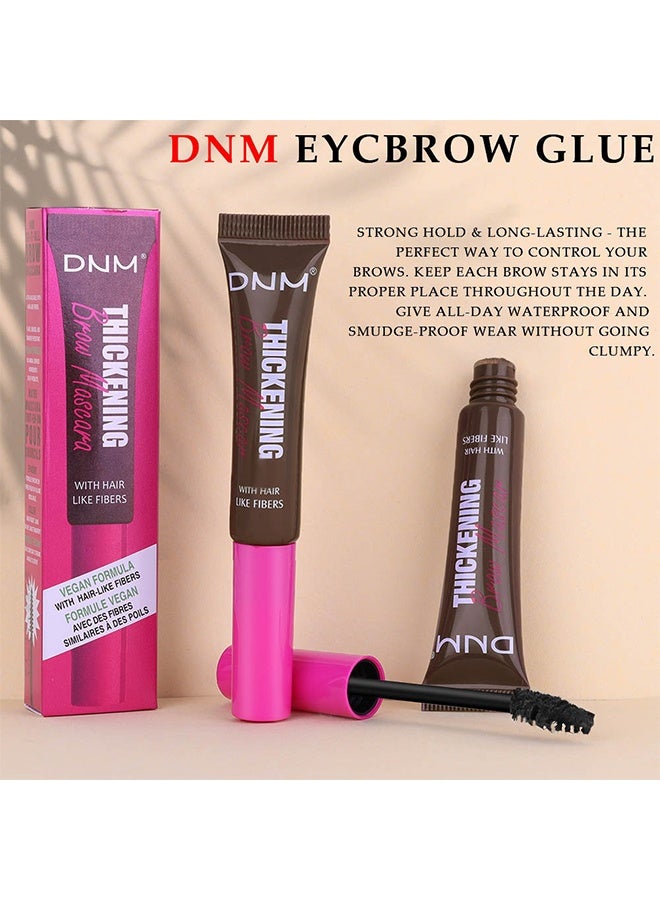 دي ان ام ماسكارا تكثيف الحواجب، تشكيل سريع للحواجب، مقاوم للماء وغير قابل للتسرب، فرشاة لملء الحواجب وتغطية الشعر الرمادي، خالٍ من التجارب على الحيوانات (إسبريسو) - Image 2