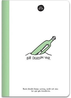 Keskin Color Feelings A5 80 Colorful Pages Lined Notebook - Green 
