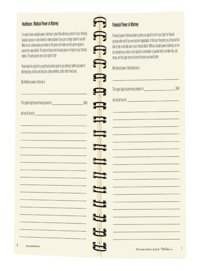 Write it Down Series by Journals Unlimited, Guided Journal, When I'm Gone, My Info, Wishes & Thoughts, Full-Size 7.5"x 9", Kraft Hard Cover, Made in USA - Image 5
