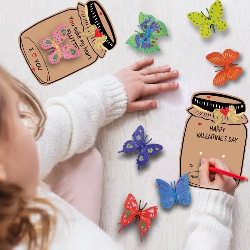 Children'S Valentine'S Day Gift Card Set With Butterfly Doll Boys Girls Valentine'S Day Card Classroom Gift Exchange - Image 5