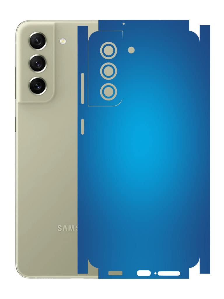 AtOdds - Compatible for Samsung Galaxy S21 FE Mobile Back Skin Film Wrap with Camera Protector (Coverage - Back+Camera+Sides) (Aqua Blue) - Image 1