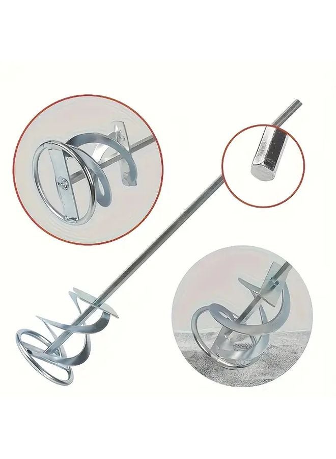 80X400mm Heavy Duty Stainless Steel Mixing Paddle Ergonomic Handle Spiral Blades - Image 1