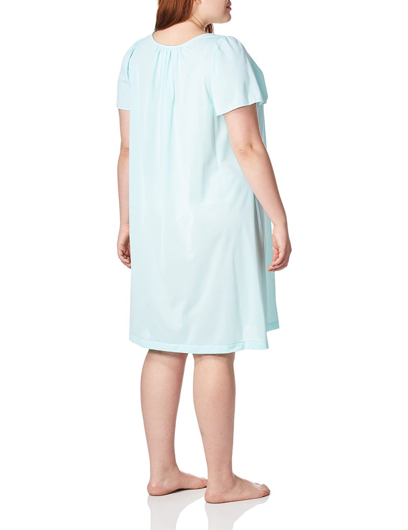 Shadowline Women's Petals 40 Inch Short Flutter Sleeve Waltz Gown, Sea Foam, Large - Image 2