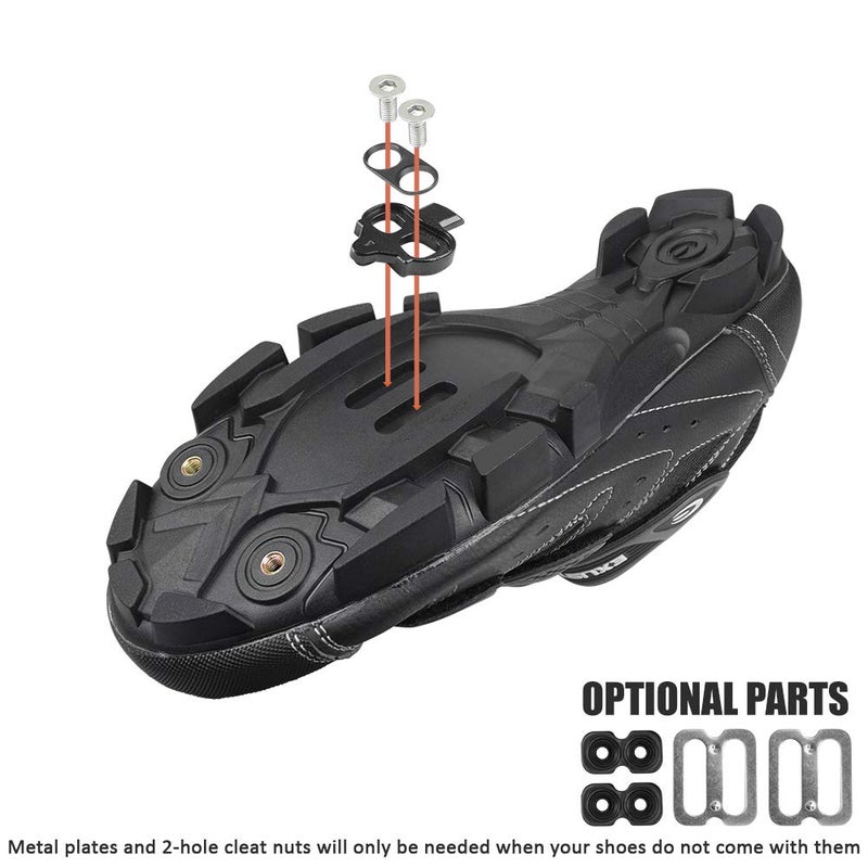 Bv Bike Cleats - Compatible With Shimano Spd & Look X-Track Pedals For Spinning  Indoor Cycling  And Mountain Biking - Easy Cleat Release  Top Power Transfer  Customizable Stability - Image 2