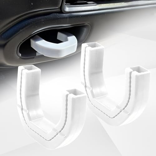 NORTHYUN Front Tow Hooks Covers Hitch Covers Protect Tow Hooks Compatible with 20192025 Dodge RAM 1500 Accessories 2PCS White - Image 1