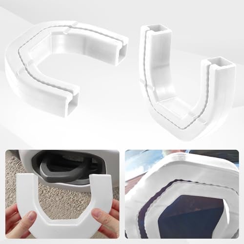 NORTHYUN Front Tow Hooks Covers Hitch Covers Protect Tow Hooks Compatible with 20192025 Dodge RAM 1500 Accessories 2PCS White - Image 3