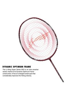 Li-Ning Super Series 900 Carbon Fiber Badminton Racket - 84g, 30lbs Tension, Lightweight, Comfortable 4-Inch Grip, Full Cover, Intermediate Players, Red/Grey - pzsku/ZF0644EA81C5A28062FD9Z/45/_/1698922958/f5d2cddd-6e07-4b9f-bd95-cdb7f69ae611