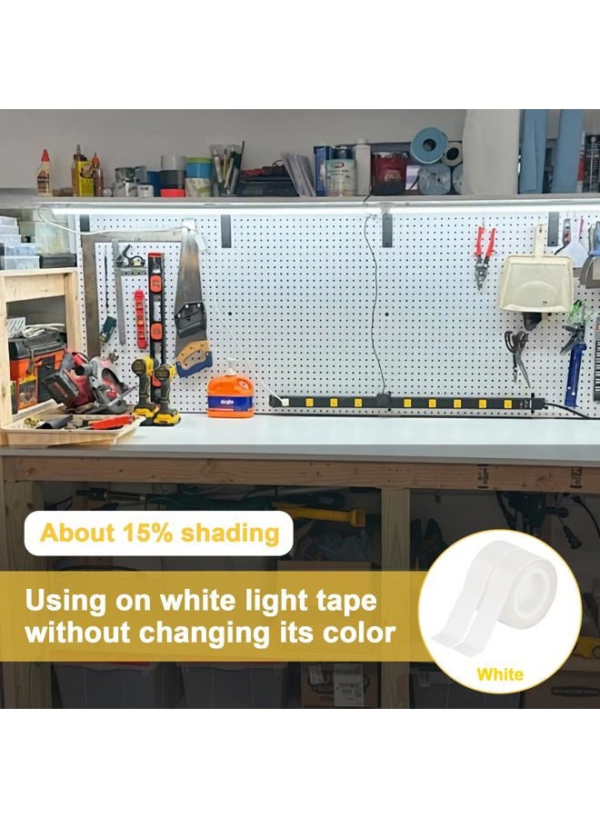 Meking Light Soften Tape 2 PCS 0.78inx29ft LED Light Strip Masking Tape for Slightly Diffuser Light,White - Image 3