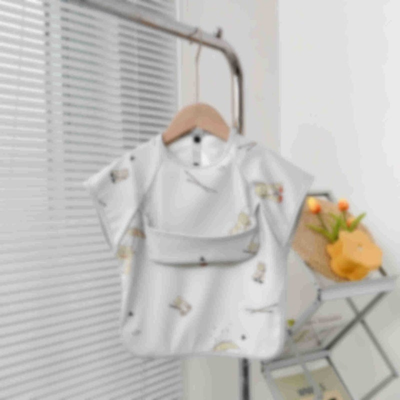 Baby Waterproof PU Feeding Bib Apron Dining cat 