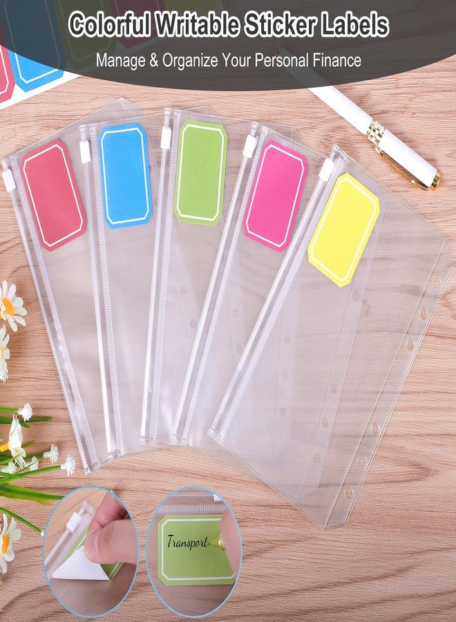 Antner A6 Budget Binder with Zipper Cash Envelopes for Money Organizer & Budgeting, PU Leather Budget Planner Money Saving Binder with Cash Stuffing Envelopes & Labels for Home Office Travel, Black - Image 5