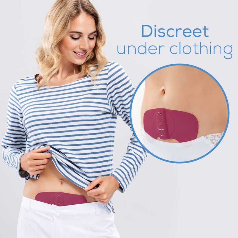 Beurer EM50 TENS Unit and Heating Pad - Portable Period Cramps Pain Relief, Rechargeable, Auto Shut-Off, 15 TENS Levels, Fast Heating, for Drug-Free Menstrual or Lower Back Pain Relief - Image 4
