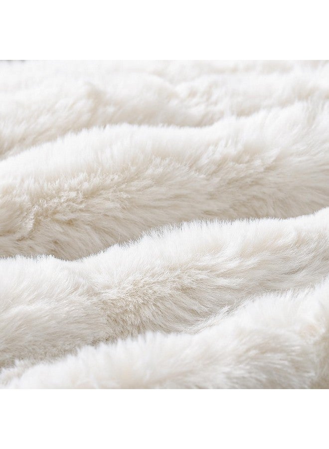 MADIZZ MADIZZ Pack of 2 Thick Plush Wool Throw Pillow Covers 18x18 Inch Cream Soft Neutral Decorative Throw Pillows Accent Boho Cushion Covers for Couch Sofa Bedroom Pillow Shell - Image 4