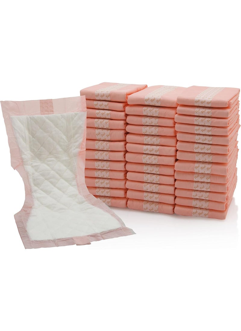 Vakly Extra Large Super-Absorbent Contoured Hospital Style Pad Liners [Pack of 40] 7" Wide X 14" Long - Maternity Pads for Heavier Post Birth Protection - Incontinence Liners 7x14 inches 