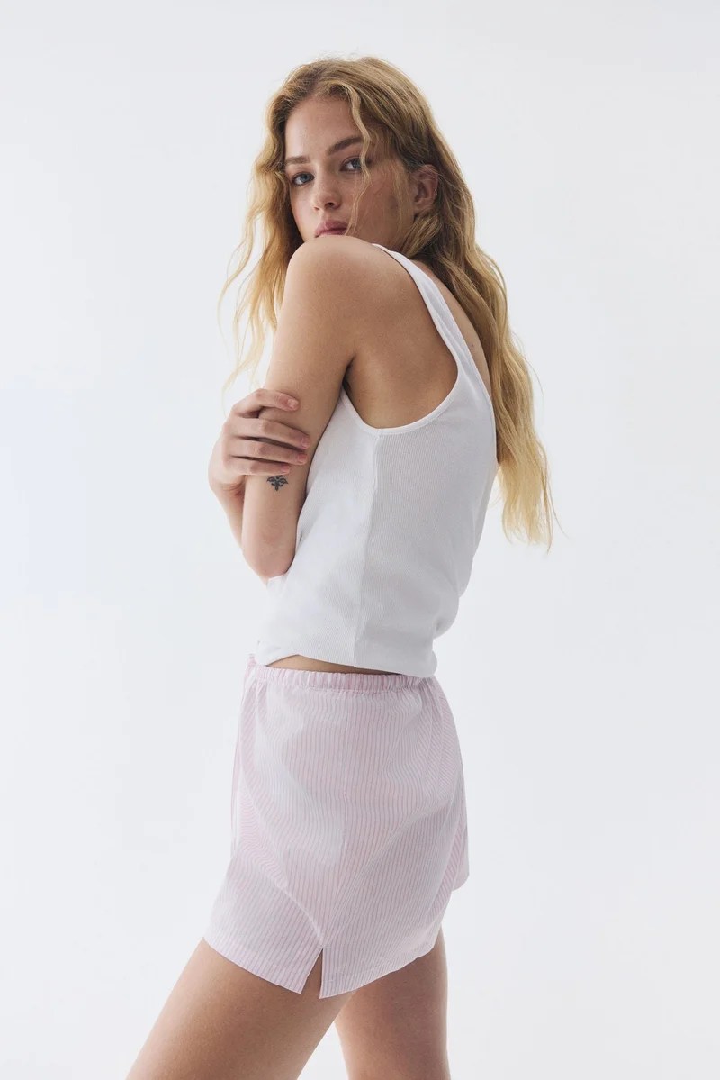 H&M 2-pack cotton poplin pyjama shorts