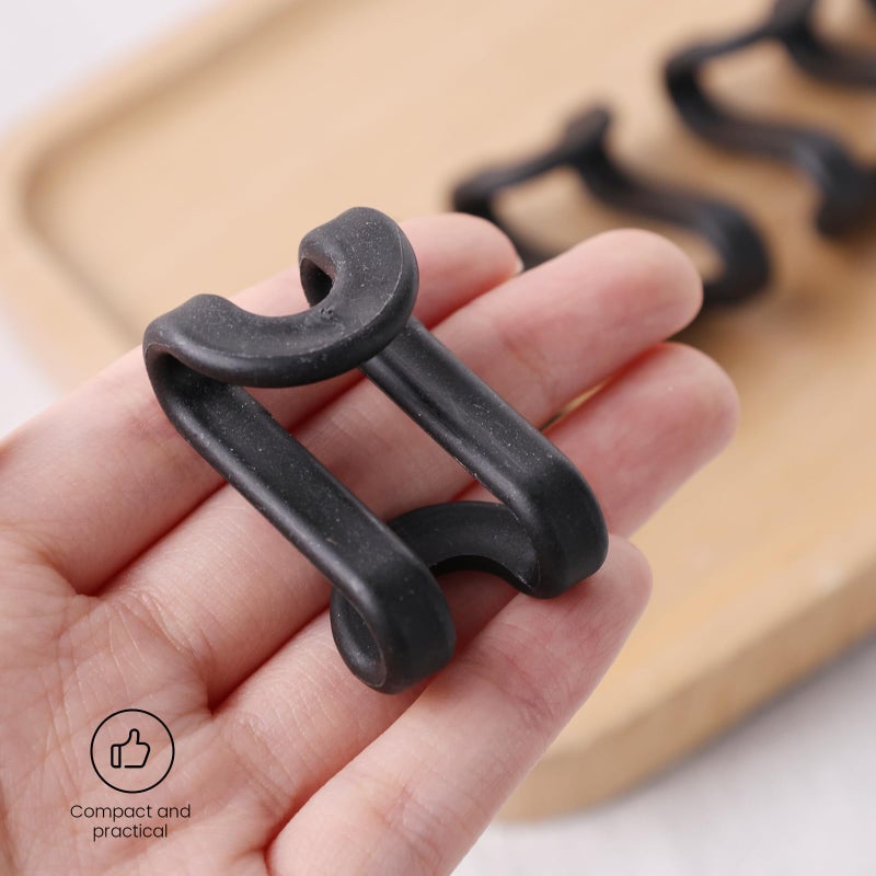 HAKDAY Hanger Hooks Space Saving, 60PCS Clothes Hanger Connector Hooks Closet Space Savers for Hanging Clothes, Black - Image 4