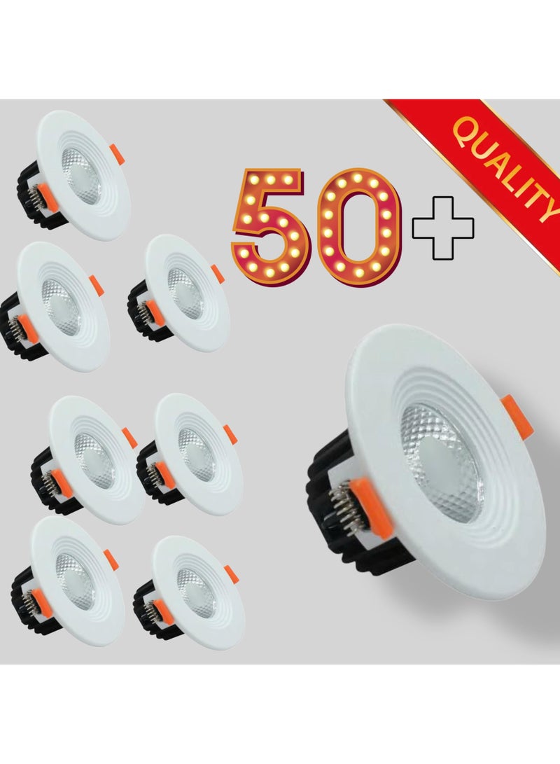 Hummer 50 LED Spotlights – 7 cm | 7W | Cool White Light - Image 1