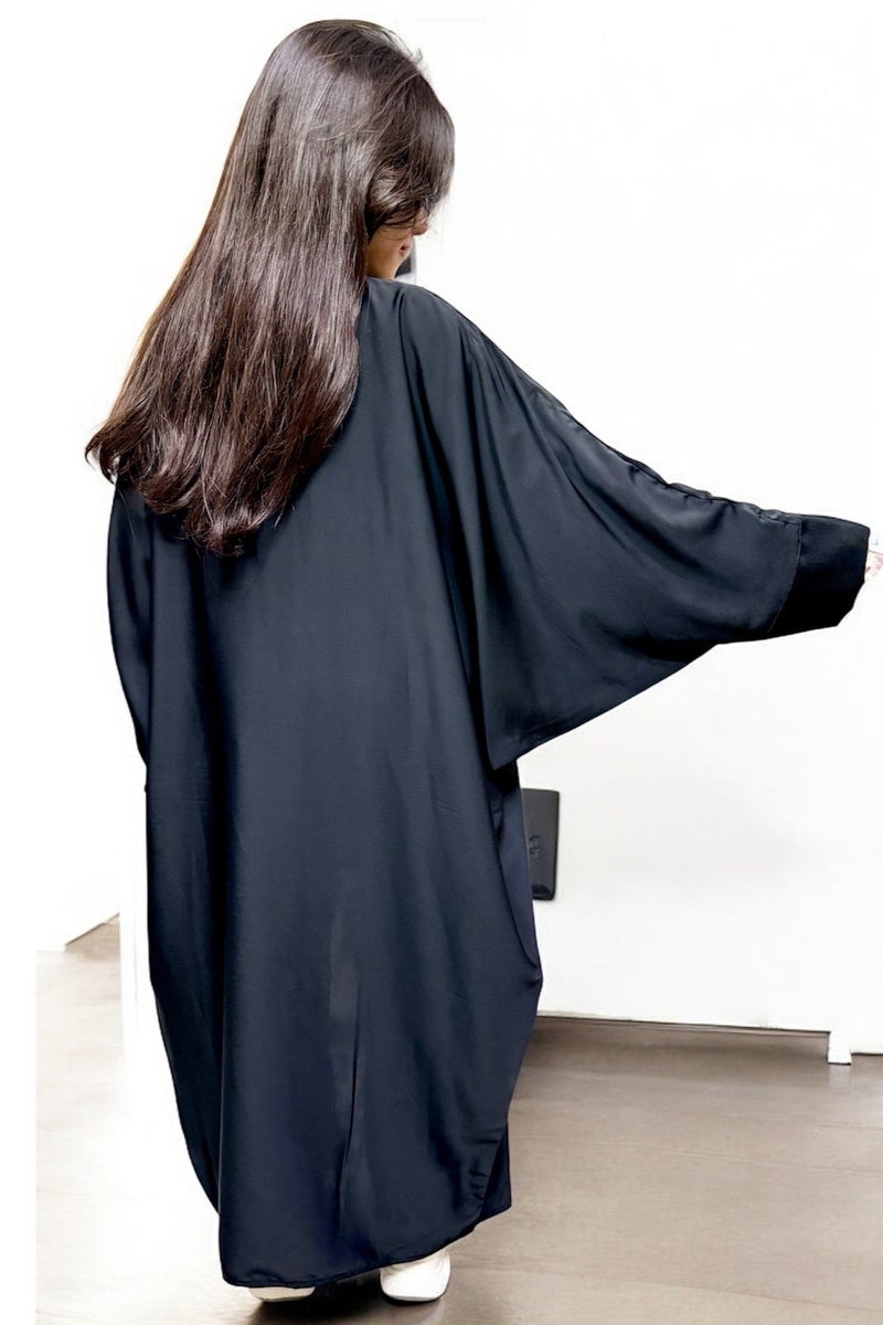 BHNS Abayas for school and abayas for the confusing age | Abaya for the confusing age and abaya for the confusing age | Colored abayas for the confusing age and abayas for the confusing age | Abaya for the confusing age and abayas for young ones | Small abayas for girls that suit every style | Abaya for short girls and abaya for short | Abaya for school and abayas for intermediate | Abaya for secondary and abaya for university | Fancy elegant soft luxurious abayas | Abaya of the trend Gulf bisht black | Abayas for teenage girls and for teenagers suitable for middle school - Image 2