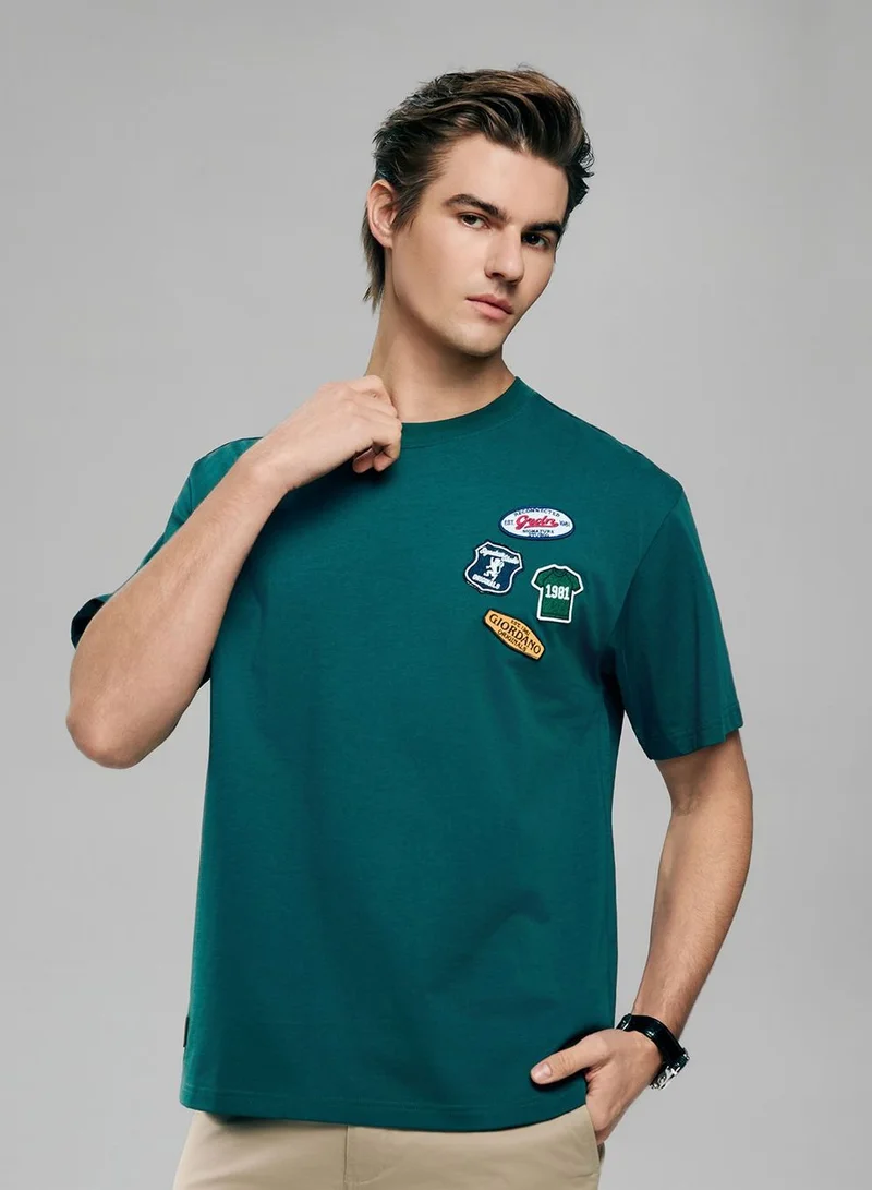 Men's Relaxed Fit Multi-Badge Graphic Tee