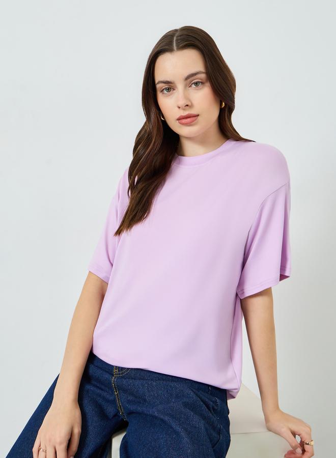 ستايلي تيشيرت بنفسجي واسع - Image 5