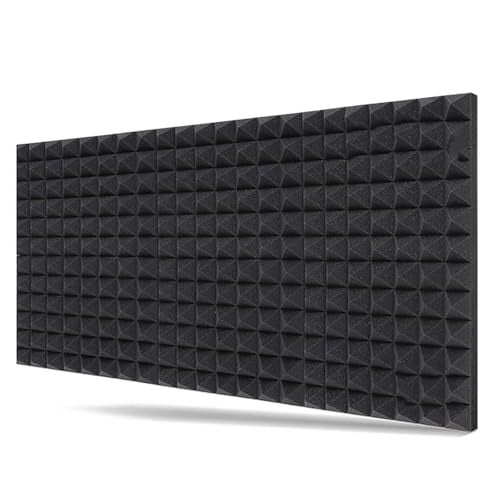 Imaginea Acoustic Foam Panel 6x3ft – High-Density Premium Grade Soundproof Wall Sheet Foam for Studio, Home Theater, Office – Noise, Echo Reduction and Absorption | 3D Structure (Black) - Image 1