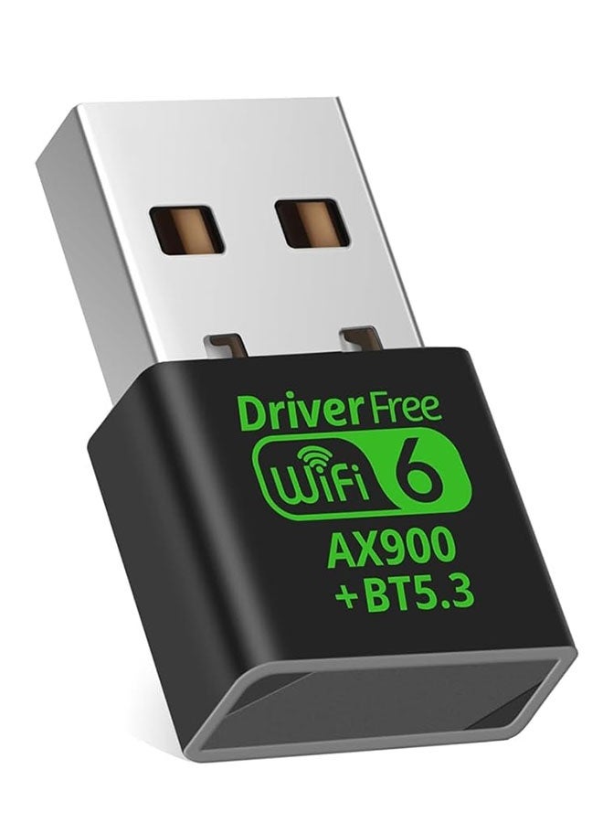 Bluetooth Wireless Mini WiFi 6 USB Adapter, Dual Band 5GHz 600Mbps + 2.4GHz 286Mbps,USB Wireless Adapter for Desktop PC Laptop,Support Windows 11/10/7 - Image 1