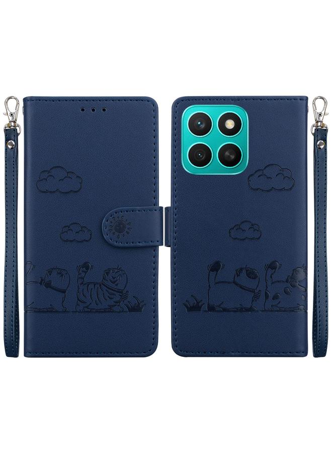 S-TOP Case For Honor X8c 4G Cute Cats RFID Leather Phone Case - Image 1