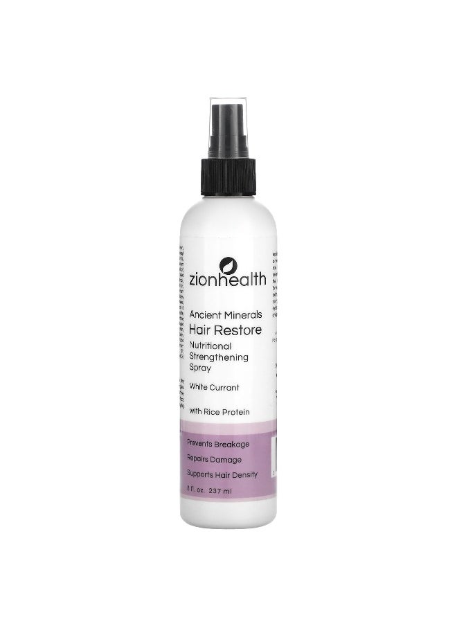 Zion Health Zion Health, Ancient Minerals, Hair Restore, Nutritional Strengthening Spray, 8 fl oz (237 ml)  - Image 1
