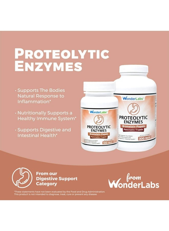 Wonder Laboratories Proteolytic Enzymes | Bromelain Papain Pancreatin Trypsin 550 mg Total with Standardized Amylase, Lipase, and Protease, 300 Tablets - Image 5