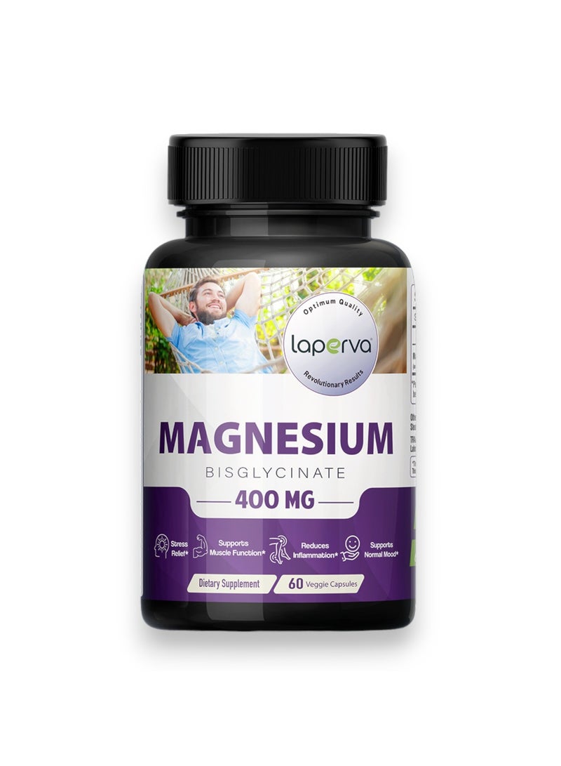 Laperva مغنيسيوم بيزغليسينات، 400 ملغ، 60 كبسولة نباتية