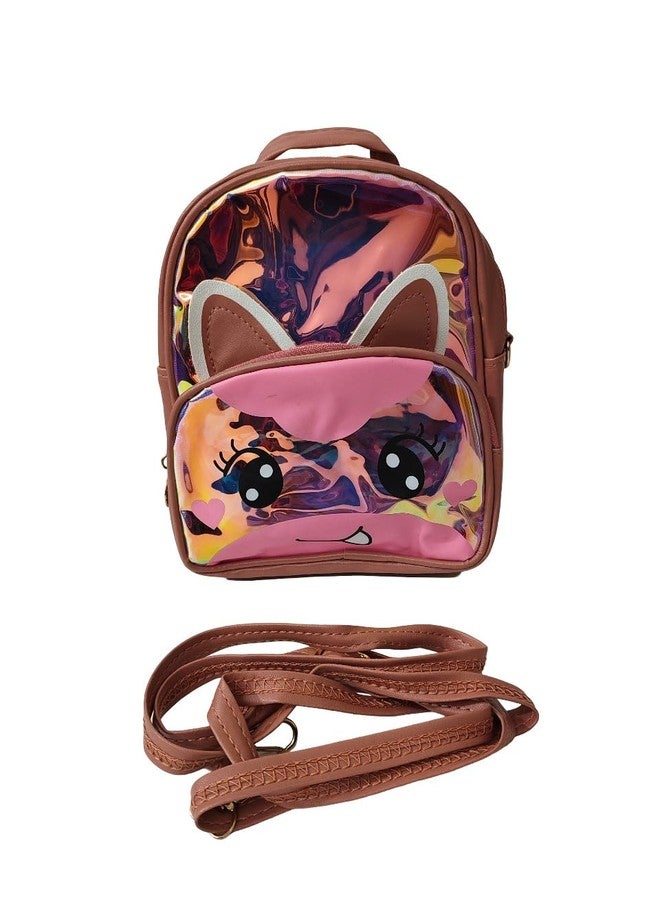Nuwishtek Kids Cat Shape Fashion Bag, Girls Party Travel Purse, Birthday Gift, Lightweight Trendy Design (Brown) - Image 1