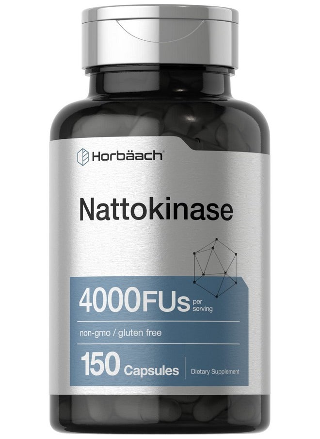Horbaach Horbäach Nattokinase Supplement 4000 FU | 150 Capsules | Non-GMO, Gluten Free  - Image 1