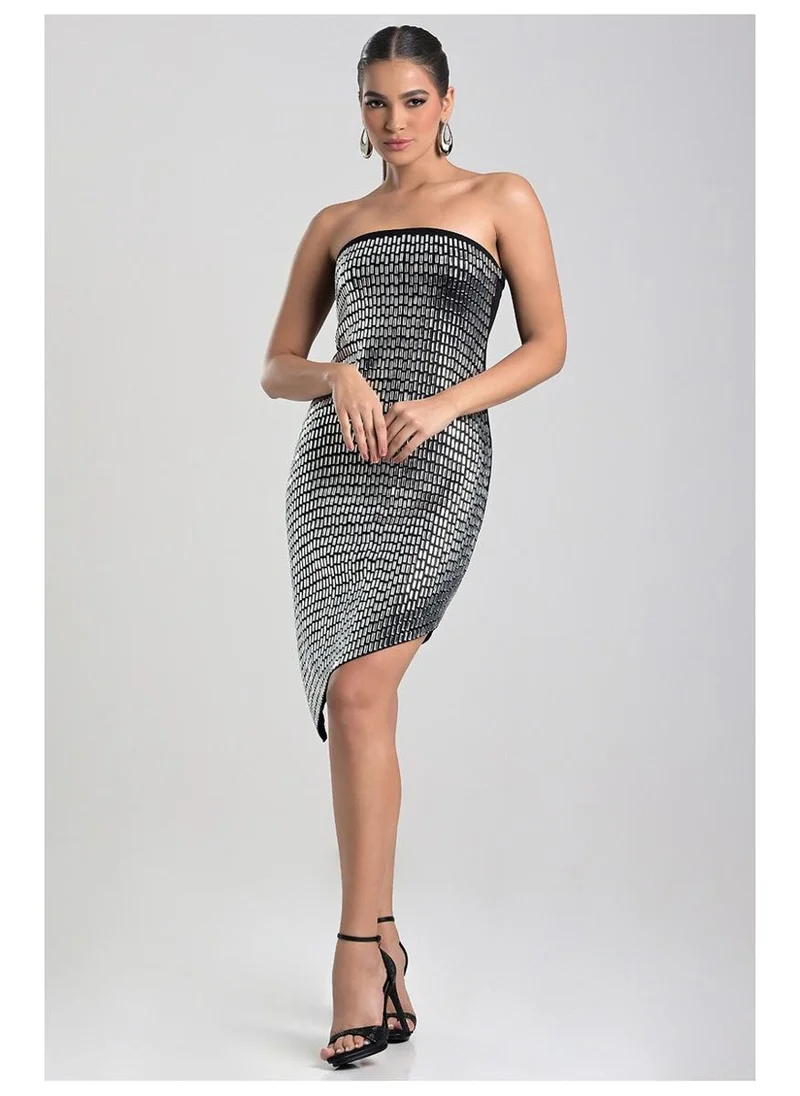 Strapless Dress with Crystals