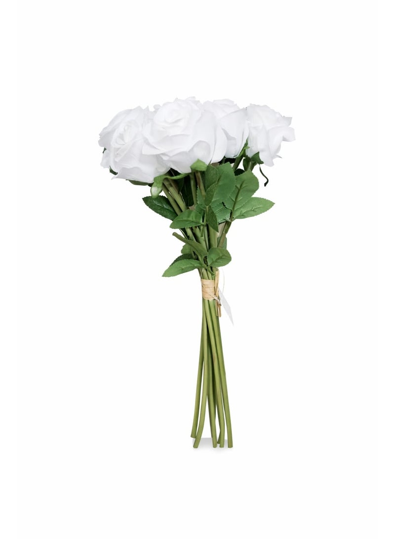 Elegant Artificial Roses Bouquet - Lifelike Silk Flowers for Home Decor, Weddings, and Events - Image 2