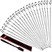 HaSteeL HaSteeL 22 Packs Kabob Skewers for Grilling, 15.7Ã¢â‚¬Â Flat Metal Kabob Sticks with Storage Bag, Reusable 20Pcs  - Image 2