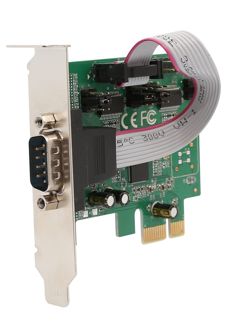 بطاقة تحكم تسلسلية DB9 بمنفذين PCI-Express RS-232 مع دعامة منخفضة الارتفاع وشريحة Asix99100 - باللون الأخضر - Image 4