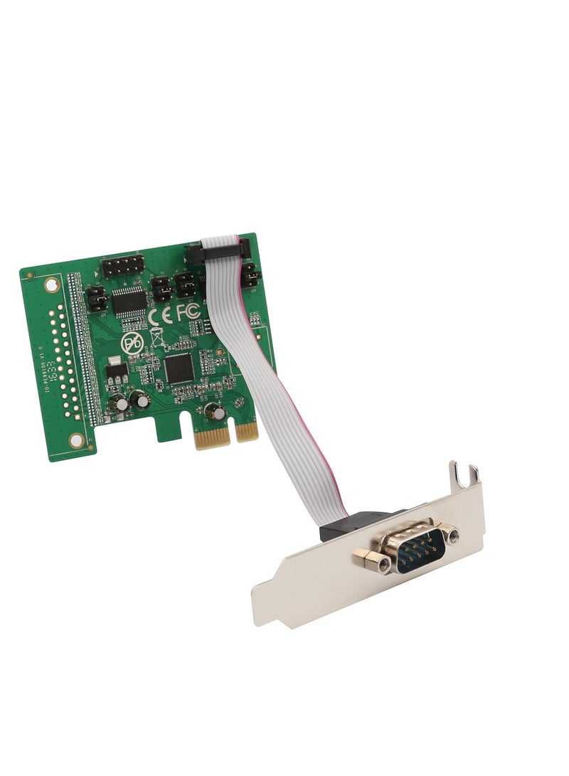 بطاقة تحكم تسلسلية DB9 بمنفذين PCI-Express RS-232 مع دعامة منخفضة الارتفاع وشريحة Asix99100 - باللون الأخضر - Image 5