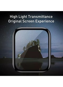 TWEGGON Apple Watch SE Screen Protector 44mm Full Cover Curved Screen Protector for Apple Watch Series SE 44mm Black/Clear  - Image 1