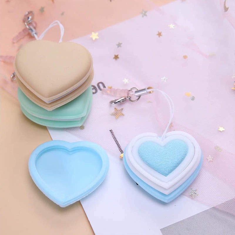 comfrt Heart-Shaped Macaron Screen Glass Cleaner - 1/2/4/6PC Mobile Phone Screen Wipes Lens Cleaner - Creative Screen Glass Cleaning Wipe Brush - Portable Keychain Key Pendant Gift (Green-6PC) - Image 4