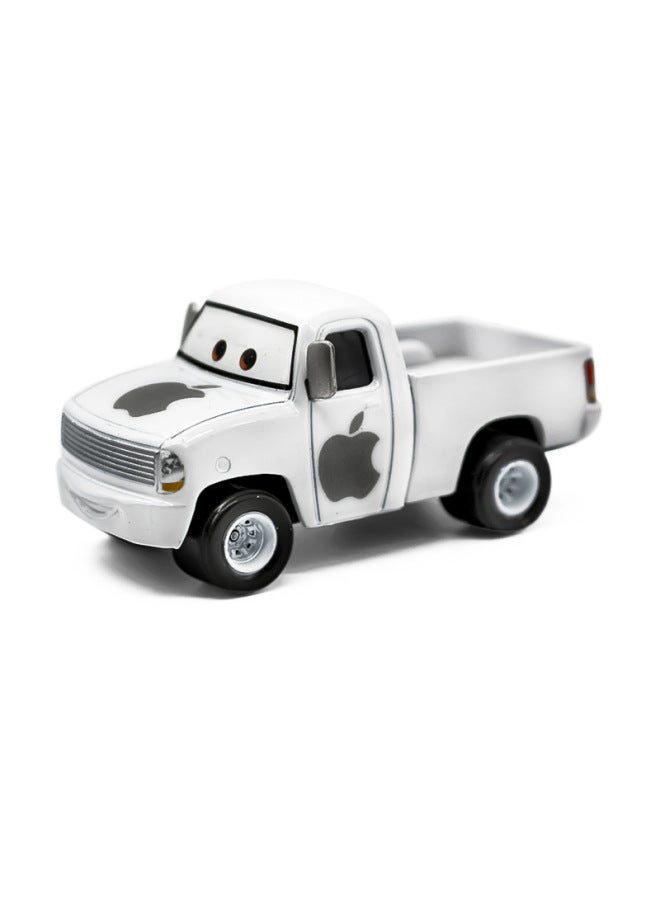 33 Mixed Batch Alloy Racing Car General Mobilization Pickup Truck Command Car Children's Toy Car Model Collection-Color:White For Apple Pickup  - Image 1