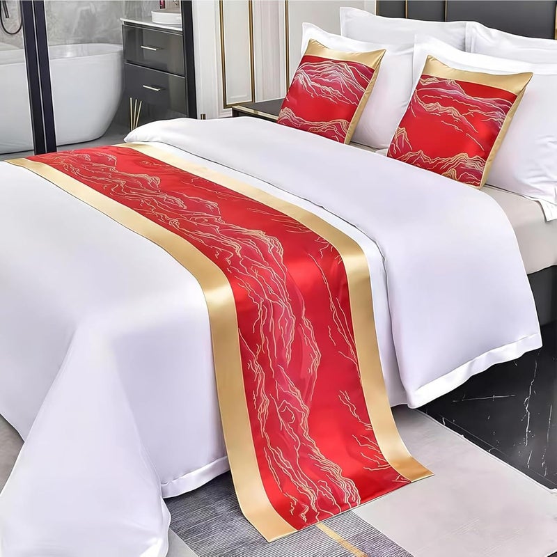 Bed Runner,Hotel Soft Blanket Decorative Bed Runner,Breathable Bed Runner,for Guest Room,U-50 * 240cm - Image 1