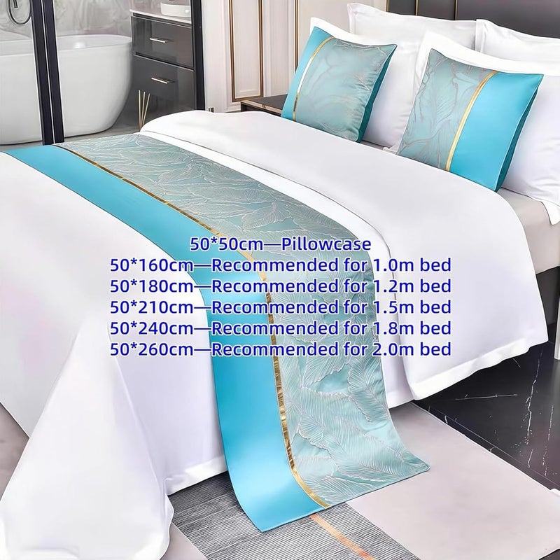 Bed Runner,Hotel Soft Blanket Decorative Bed Runner,Breathable Bed Runner,for Guest Room,U-50 * 240cm - Image 2